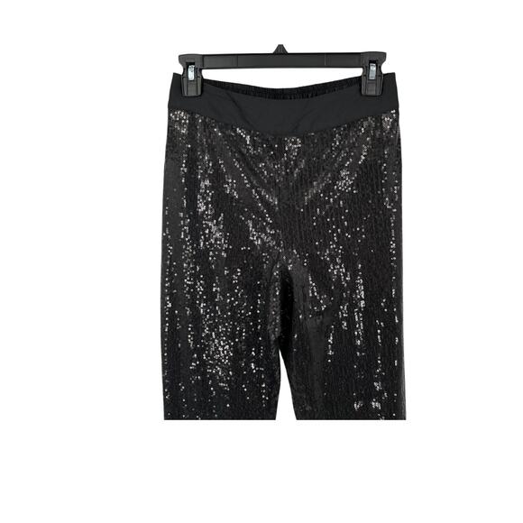 All Saints Pants Soraya sequin jogger black size 2 - Picture 2 of 7